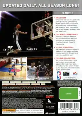NBA Live 09 (USA) box cover back